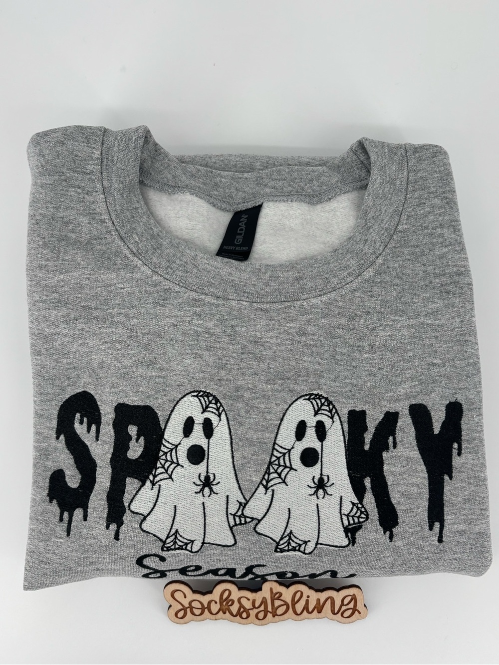 Spooky Season Ghost Embroidered Crewneck| Glow In The Dark